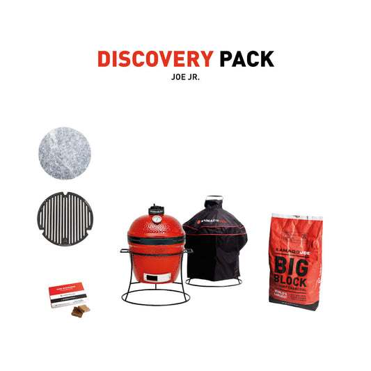Kamado Joe "Joe Jr." Charcoal BBQ Grill Smoker with Discovery Pack