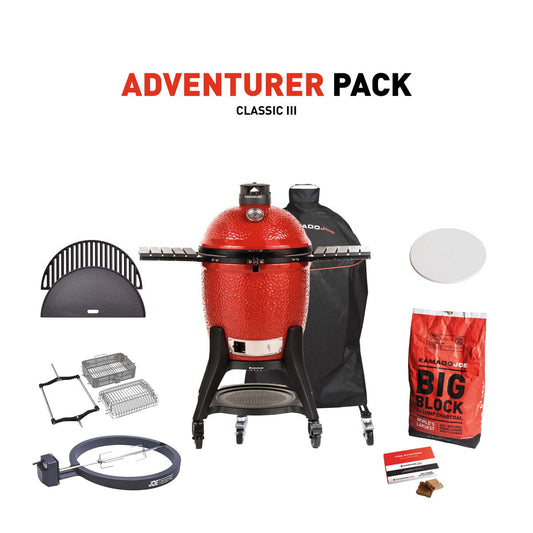 Kamado Joe Classic III Charcoal Grill With Adventurer Pack
